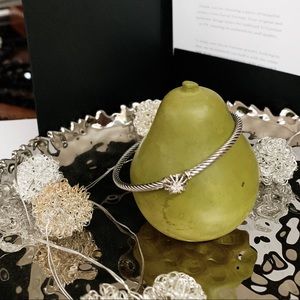 Sterling Silver Starburst Bracelet w/Diamonds